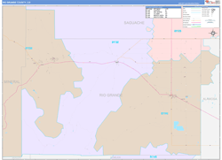 Rio Grande County, CO Wall Map Color Cast Style 2024